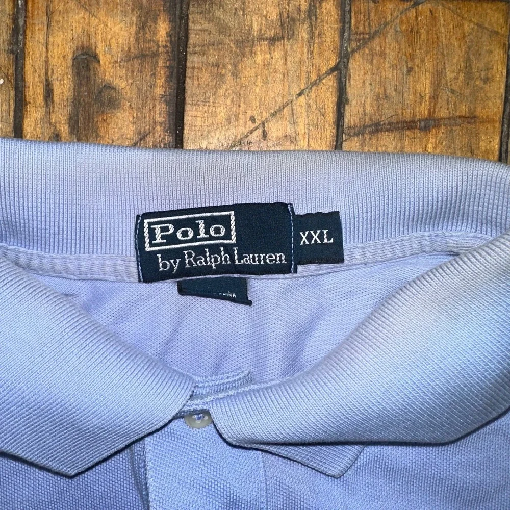 Polo Ralph Lauren Polo‎ Shirt Mens 2XL Blue Pony High Low Slit Golf Performance